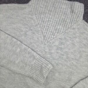 Madewell Women M Green Wool Alpaca Mock Neck Oversized Sweater Winter